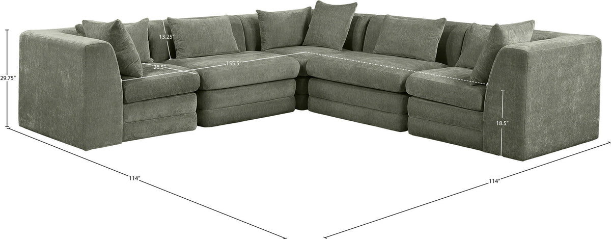 Stellar - 5 Piece Upholstered Modular Sectional