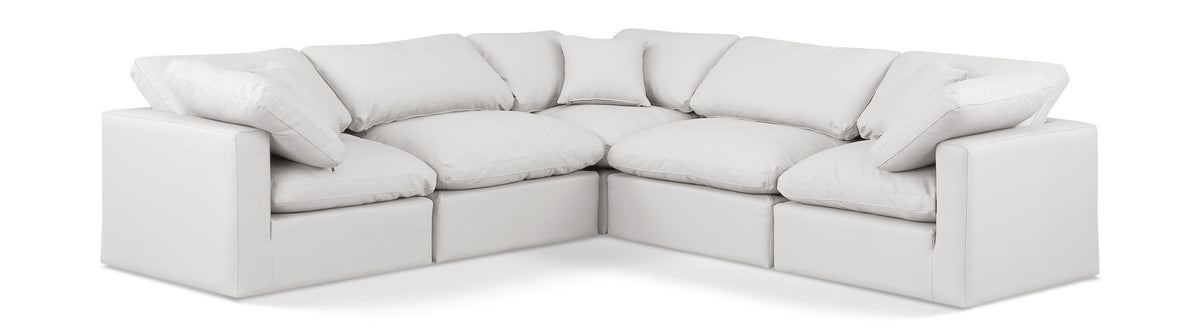 Indulge - Faux Leather 5 Piece Modular Corner Sectional