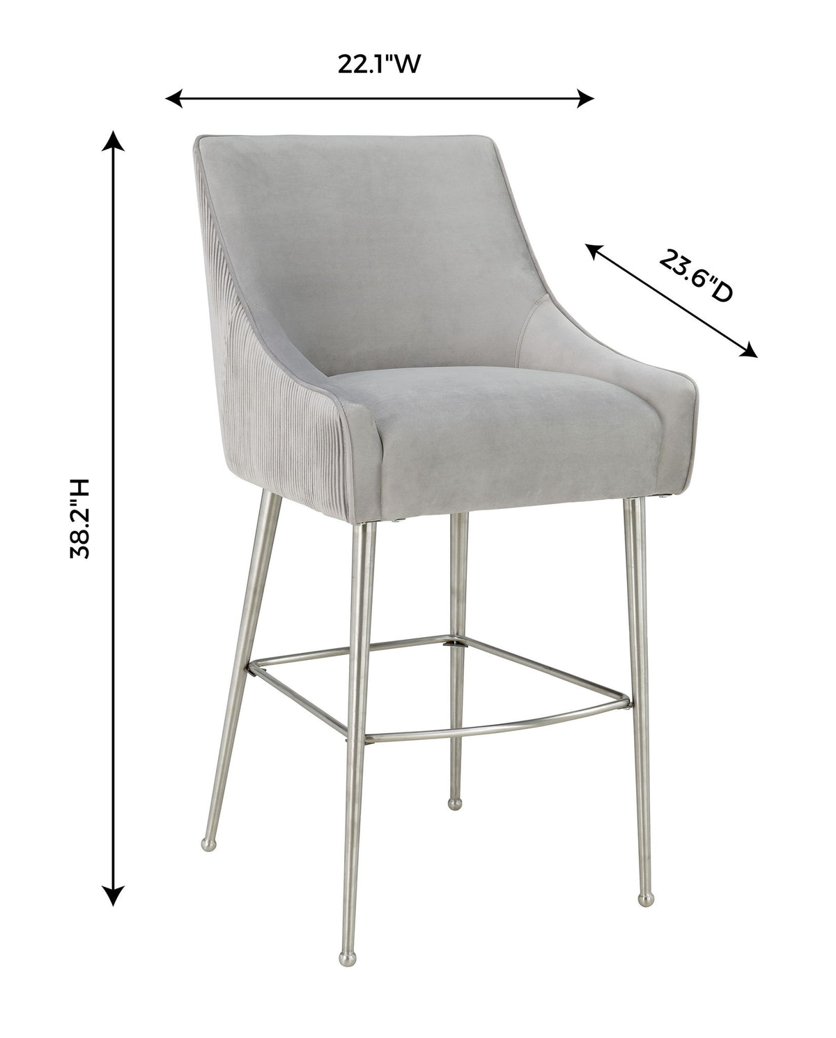 Beatrix - Pleated Velvet Stool