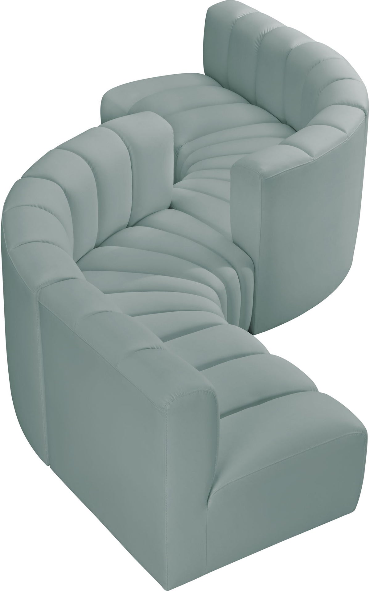 Arc - Faux Leather 6 Piece Modular Sofa
