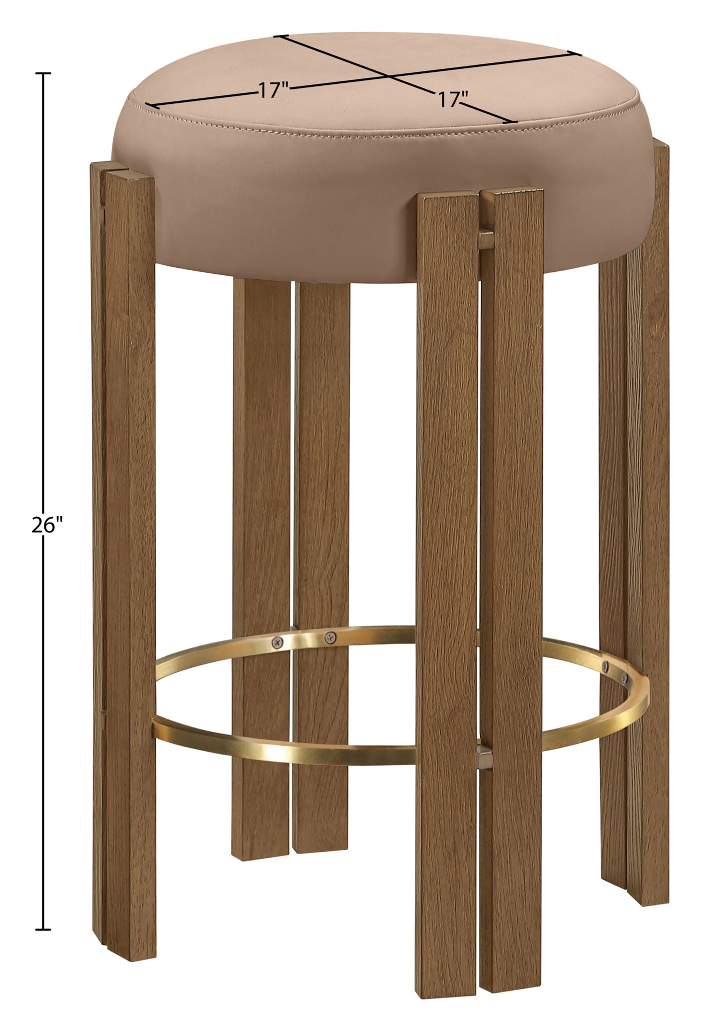 Harrison - Vegan Leather Counter Stool