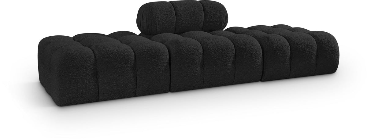 Ames - 3 Piece Boucle Upholstered Modular Sofa With 2 Backless Seats