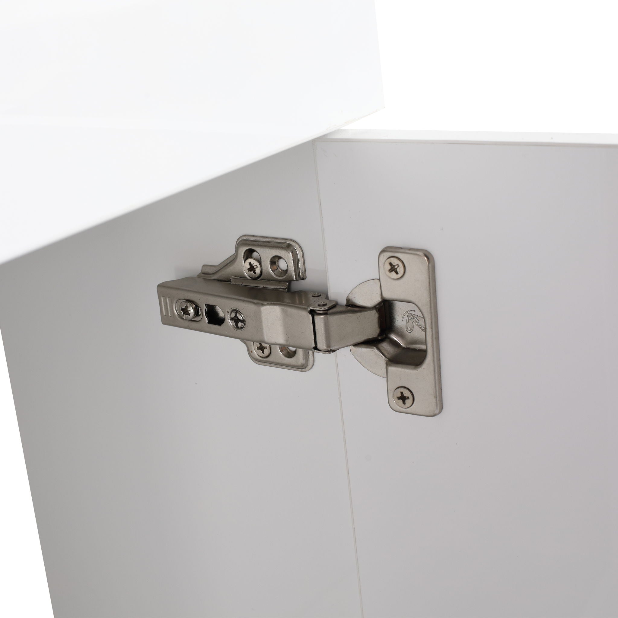 Wall Mounted Bathroom Vanity With Sink And Storage Rack, Soft Close Doors