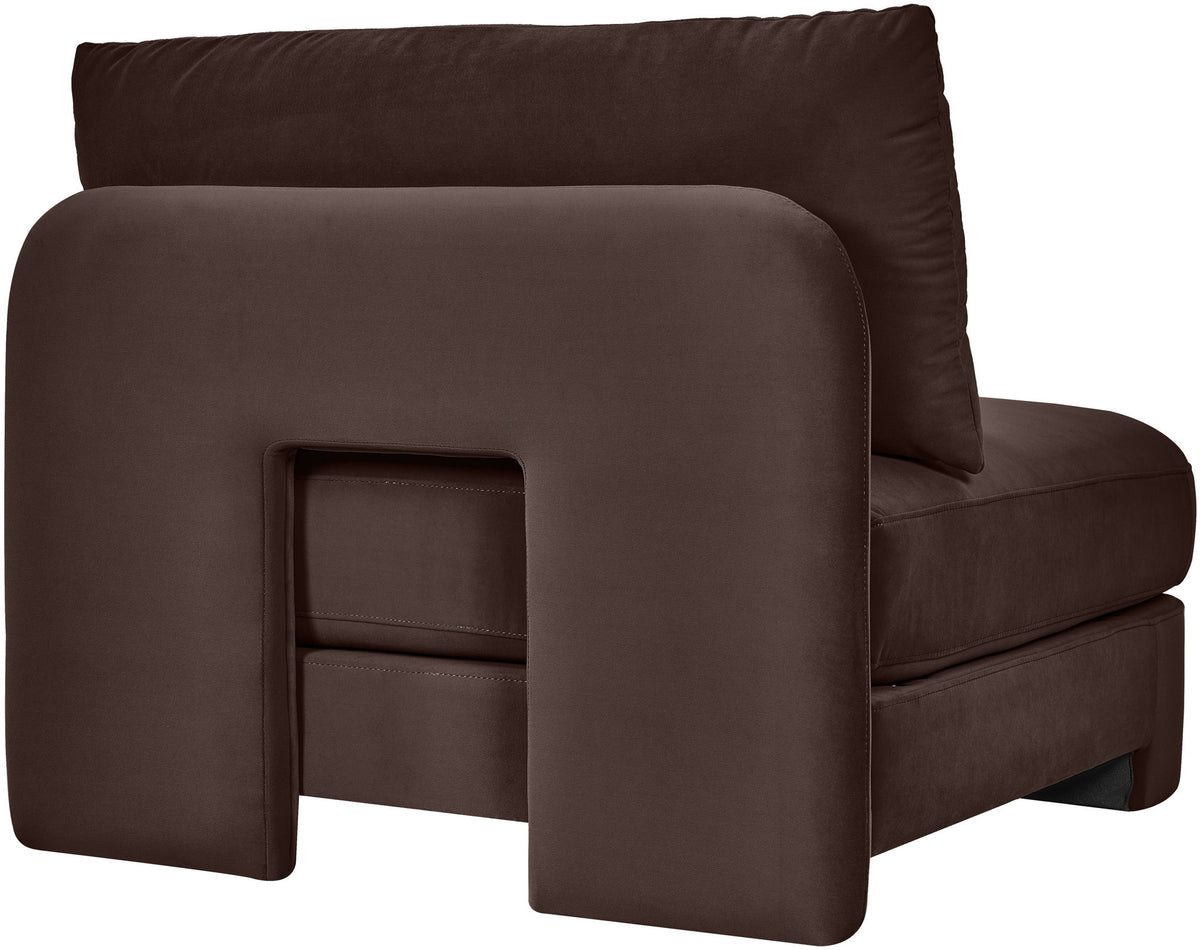 Hammond - Velvet Performance Fabric Upholstered Armless Chair