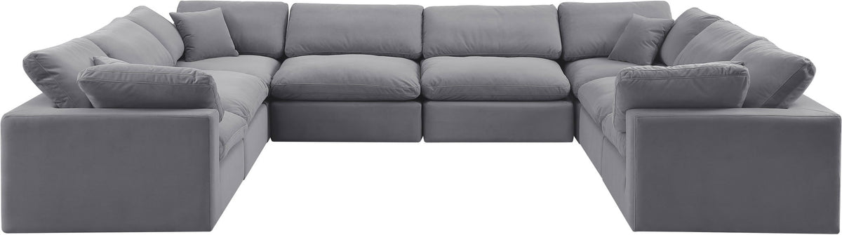 Comfy - 8 Piece Velvet Modular Sectional