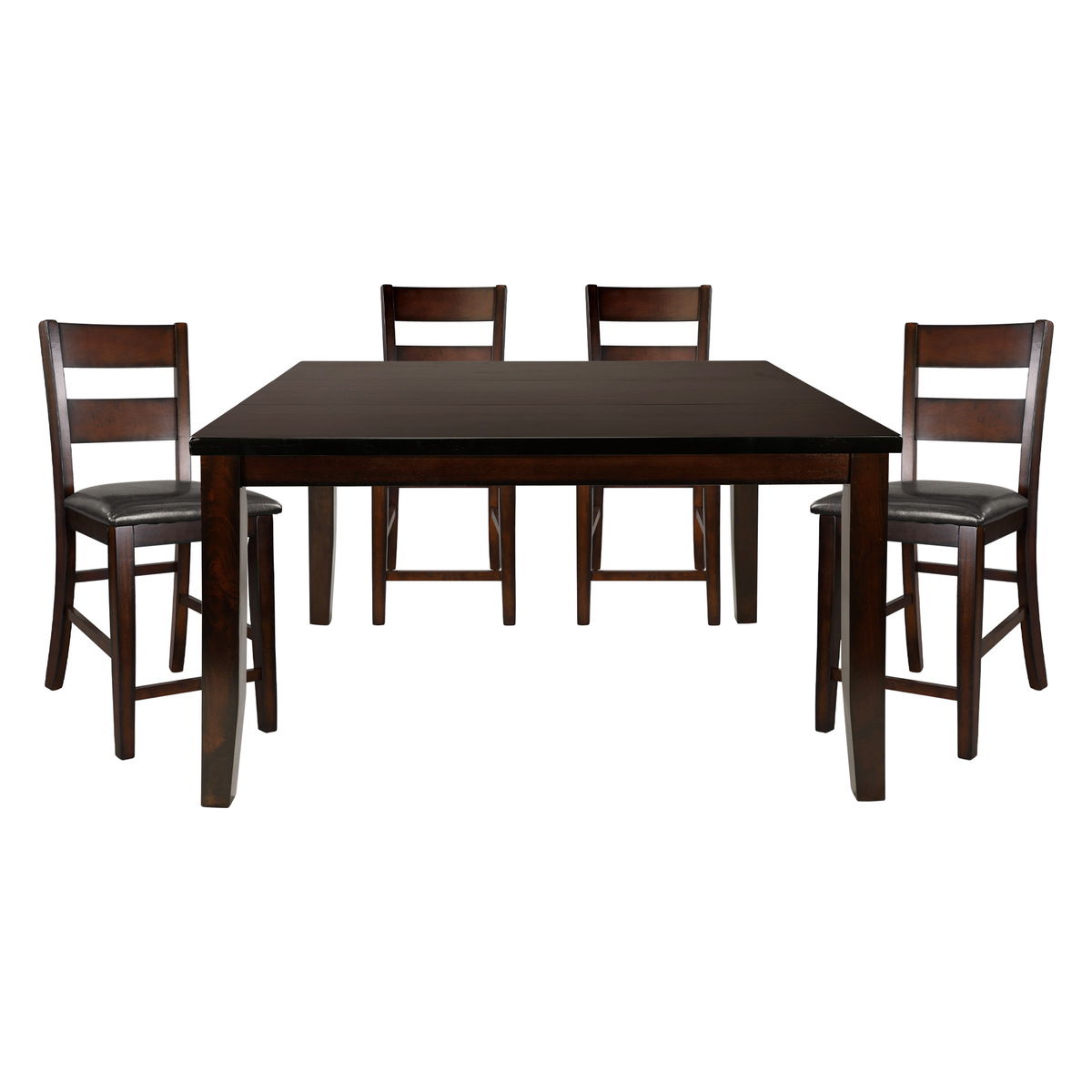 Mantello - 5 Piece Set (Counter Height Table & 4 Chairs) - Cherry