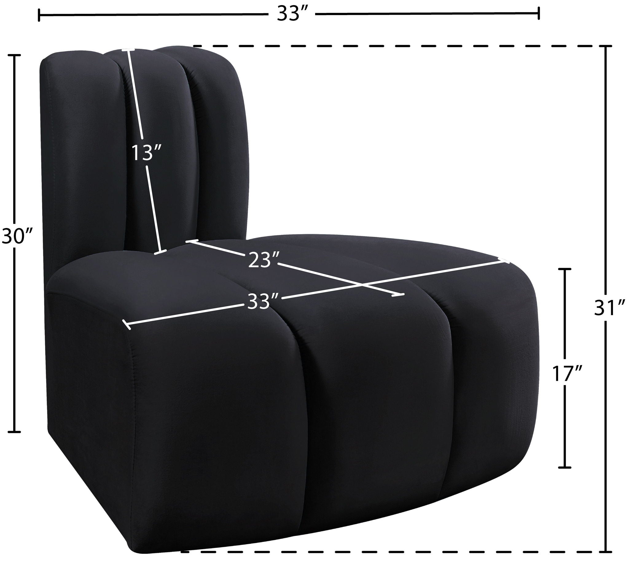 Arc - Velvet Reverse Corner Chair