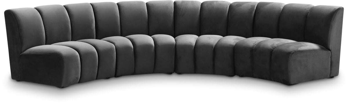Infinity - 4 Piece Velvet Modular Sectional