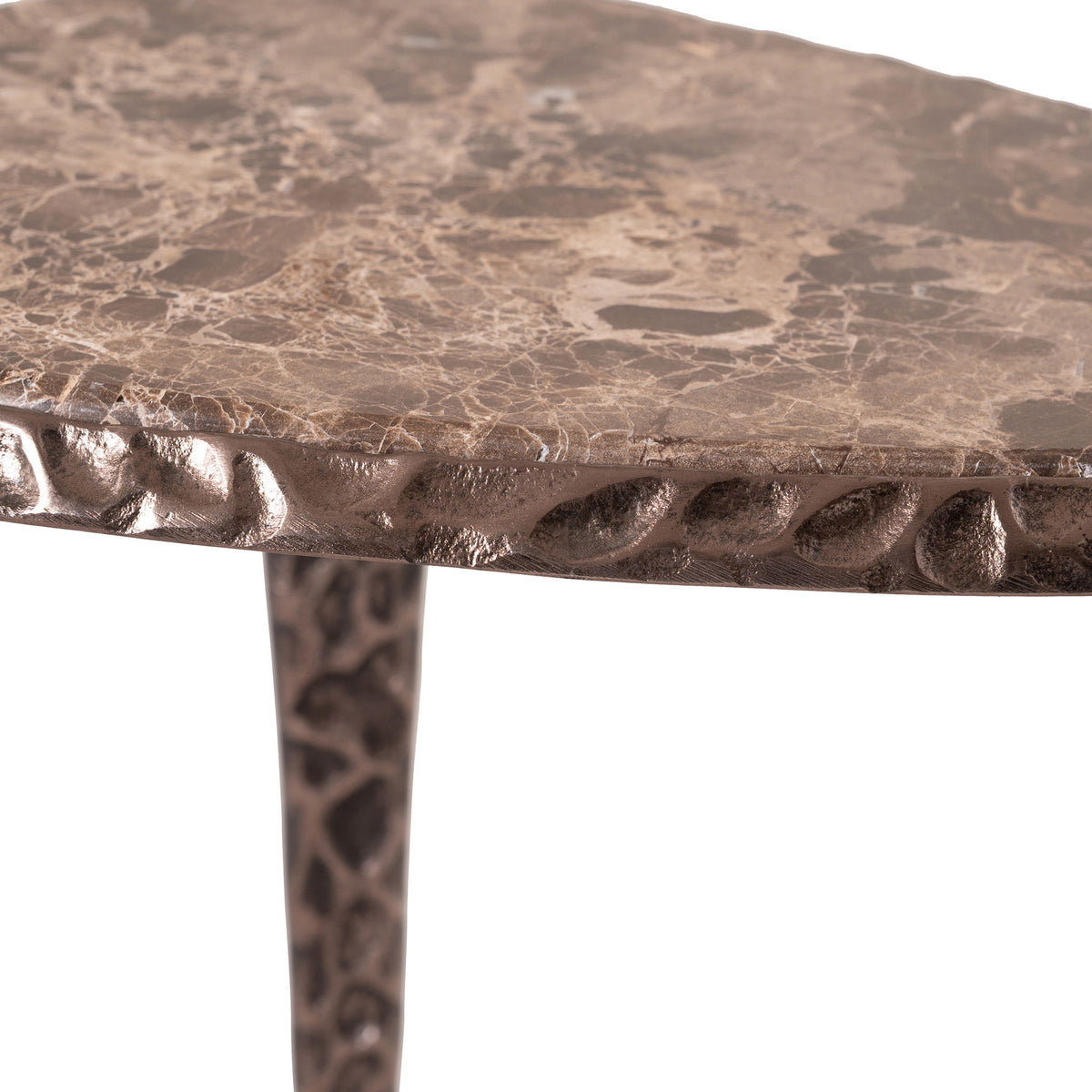 Gild - Aluminum Base And Genuine Marble Top Table