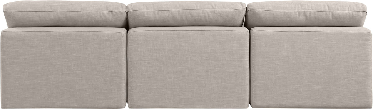Indulge - Linen 3 Seat Modular Armless Sofa