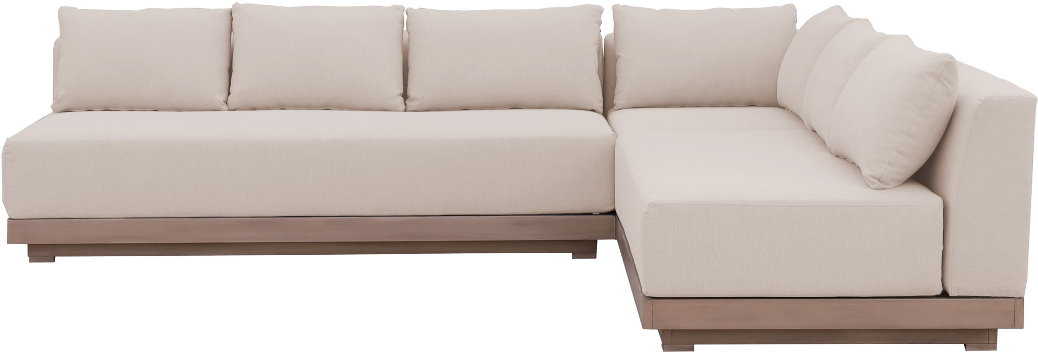 Solace - Olefin Performance Fabric 3 Piece Outdoor Patio Modular Sectional (Sofa, Loveseat & Corner Chair)