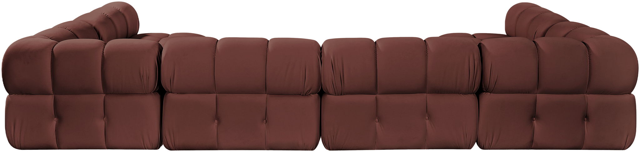 Orin - U-Shaped Velvet 6 Piece Modular Sectional