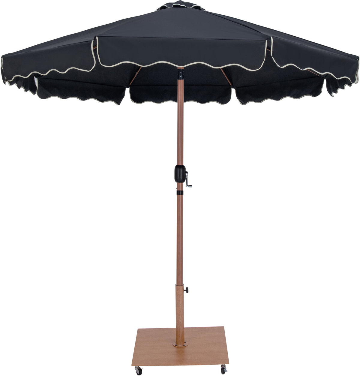 Amalfi - Aluminum Patio Umbrella - Light Brown Base / Light Brown Pole