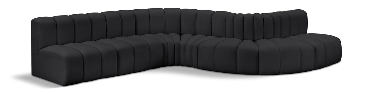 Arc - Faux Leather 7 Piece Modular Sofa