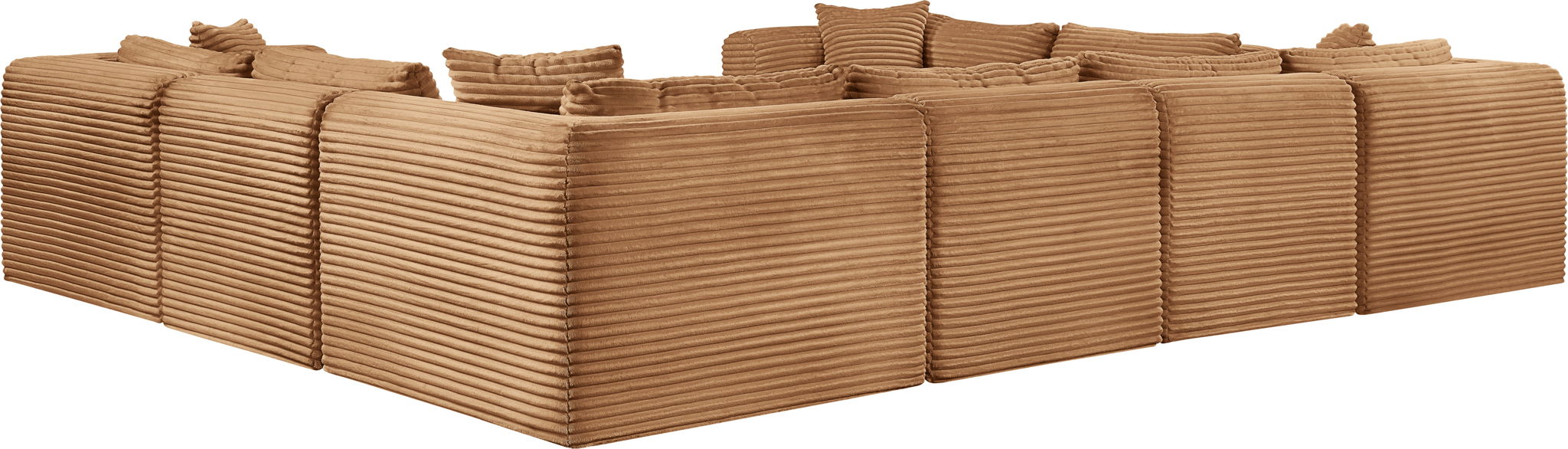 Shaggy - Fabric 8 Piece Modular U-Shaped Sectional
