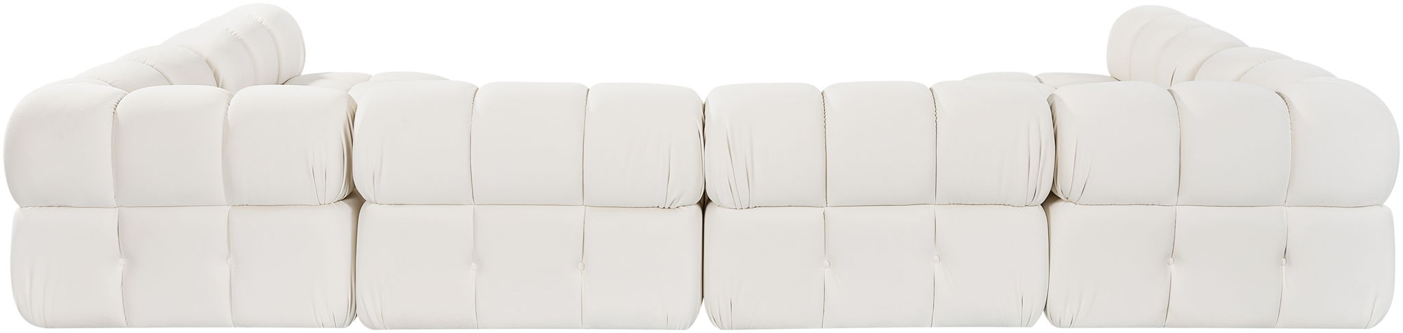 Orin - U-Shaped Velvet 6 Piece Modular Sectional