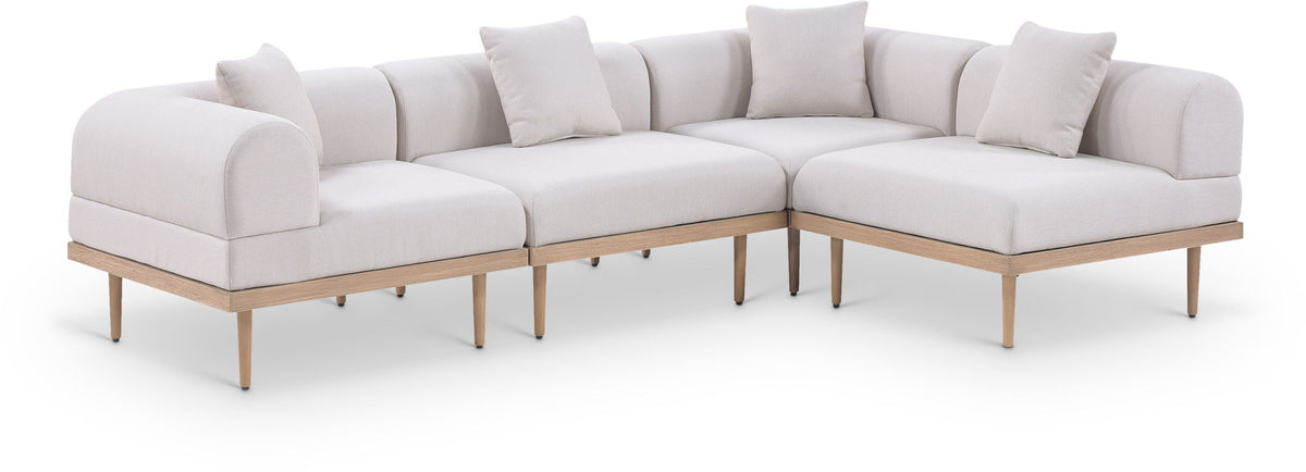 Laguna - 4 Piece 106.5" Upholstered Outdoor Patio Modular Sectional
