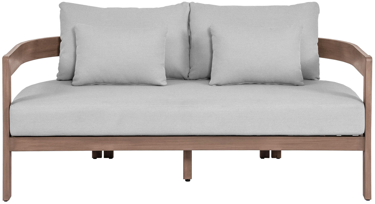 Newport - Water Resistant Fabric 65" Upholstered Outdoor Patio Loveseat