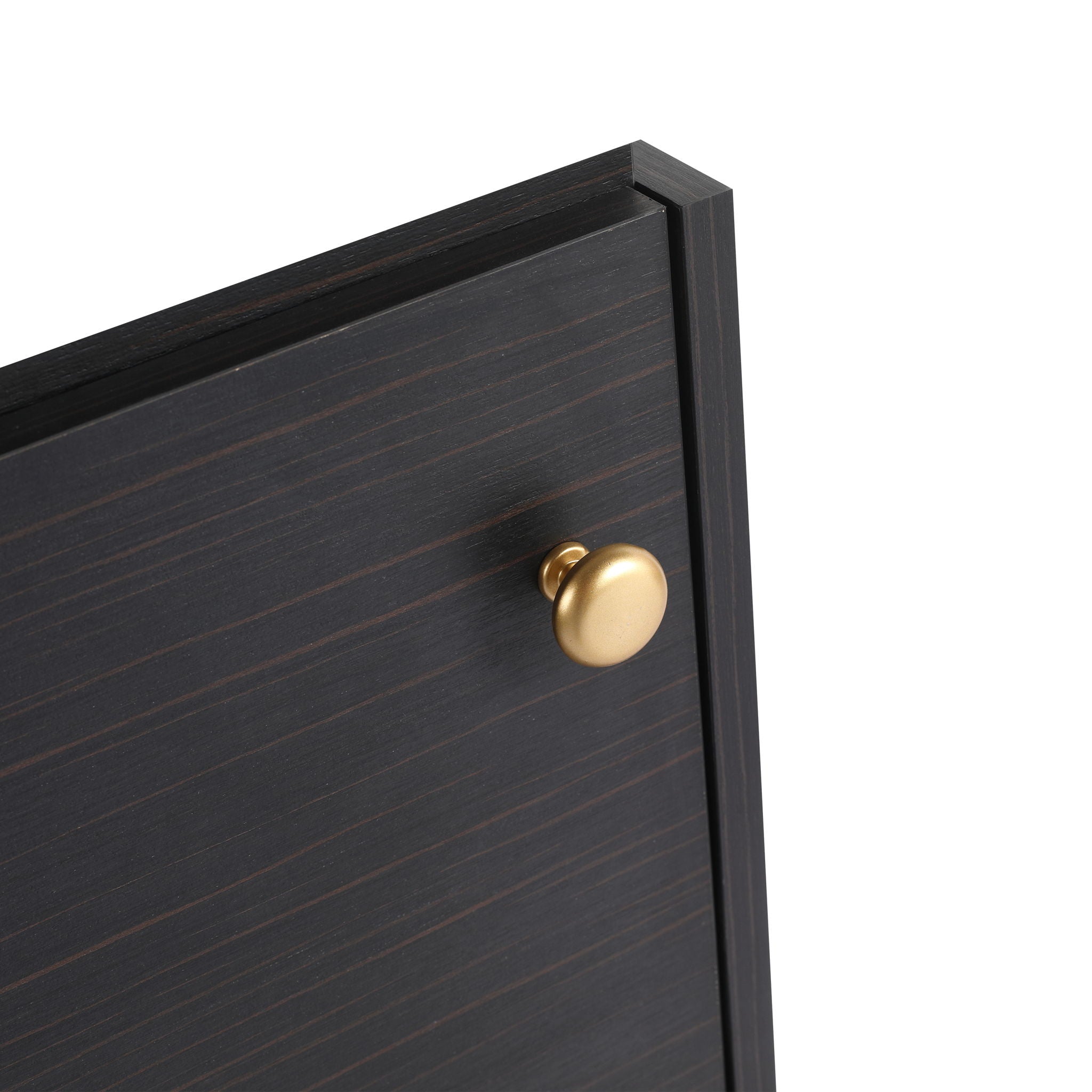 Compact Bathroom Vanity With Sink, Soft Close Door - Black Chestnut