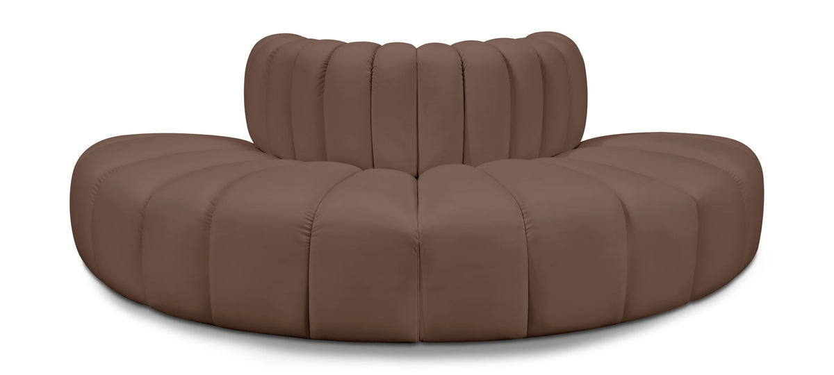 Arc - Faux Leather 4 Piece Modular Sofa