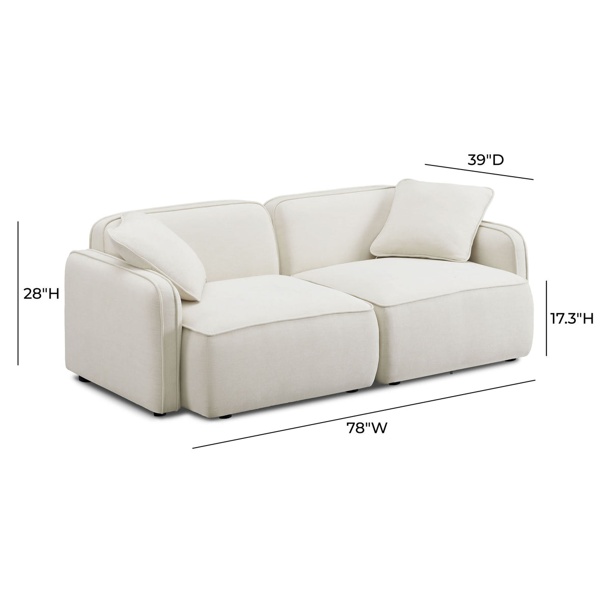 Travie - Modular Loveseat