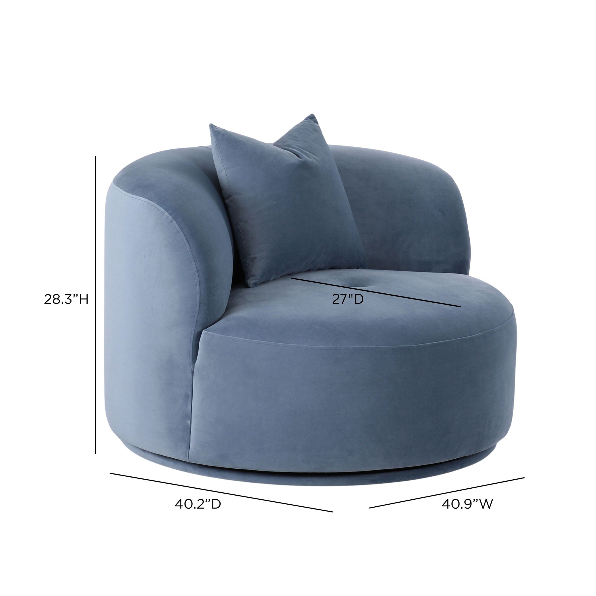 Fickle - Velvet Swivel Chair