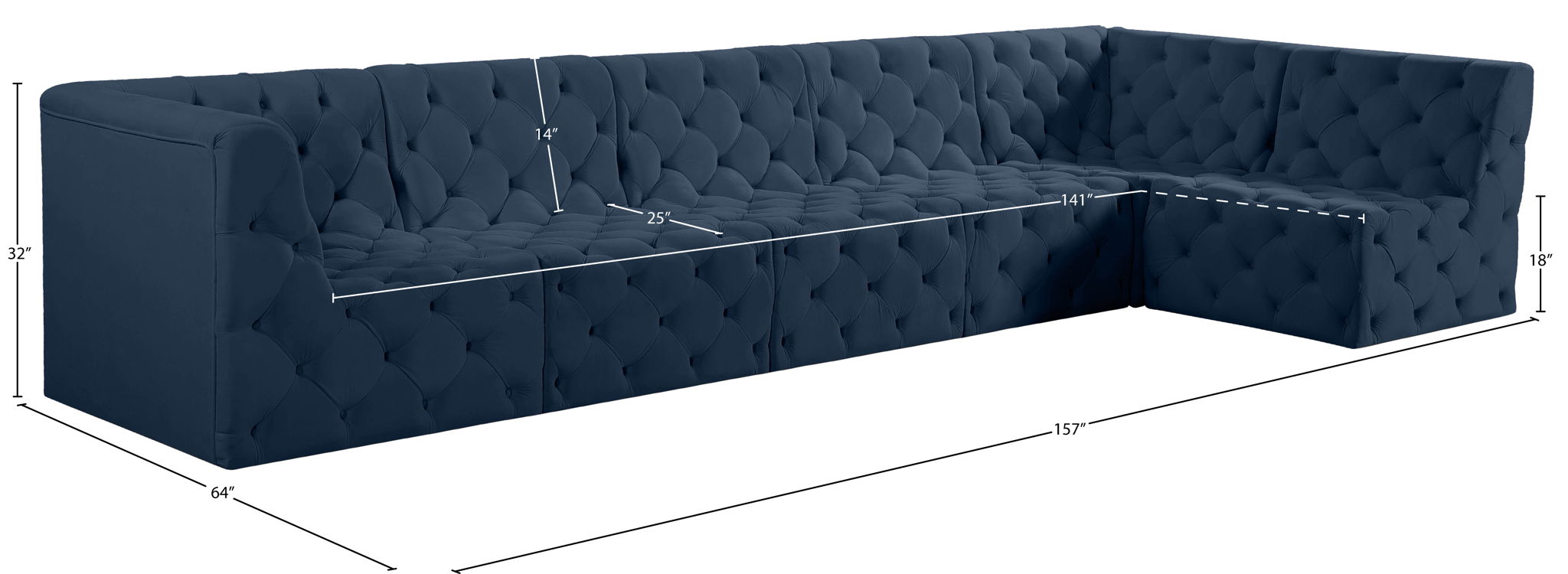 Tuft - 6 Piece Modular Sectional