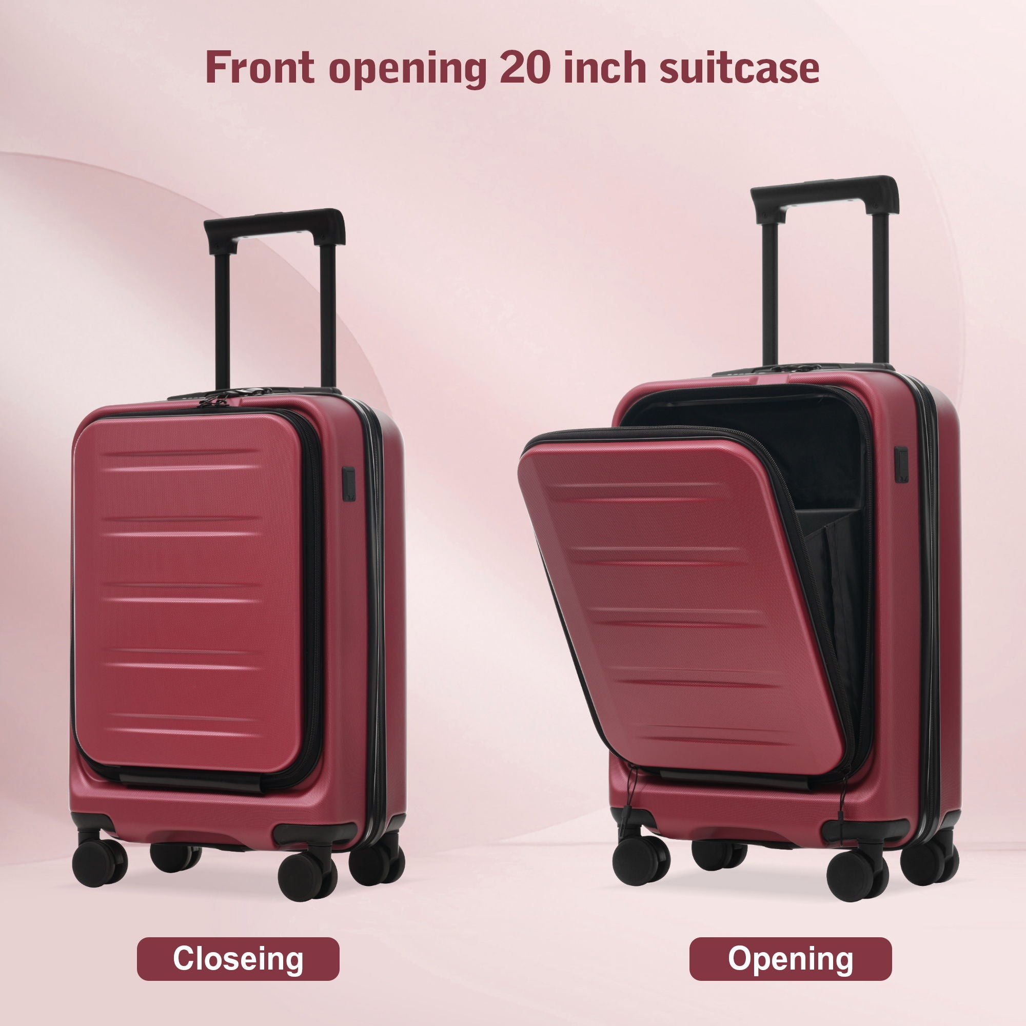 Hardside Luggage Set 5 Piece With Front Opening