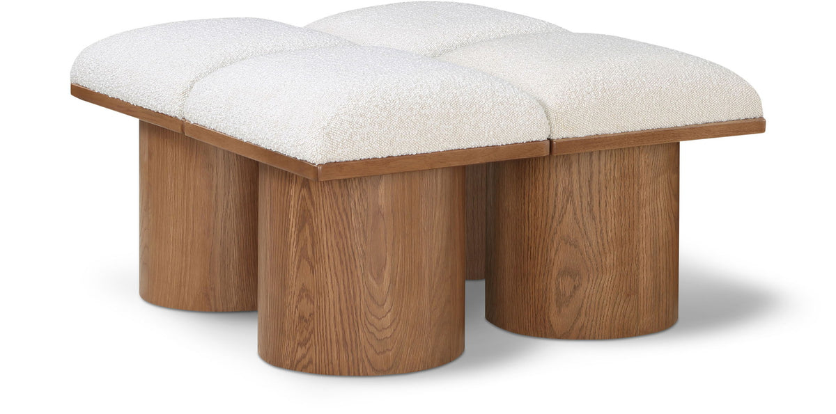 Pavilion - 4 Piece Modular Bench With Brown Base