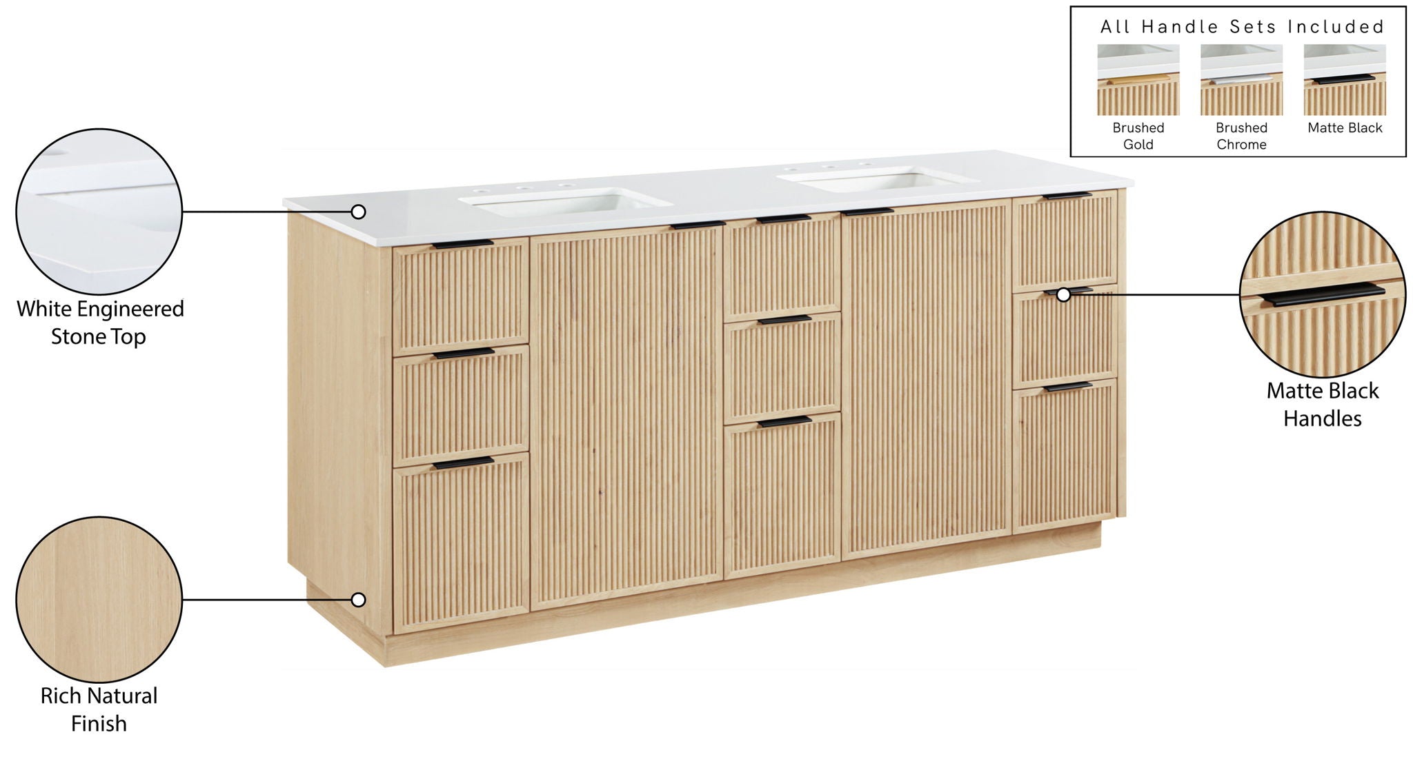Willard - Engineered Stone And Solid Wood Bathroom Vanity