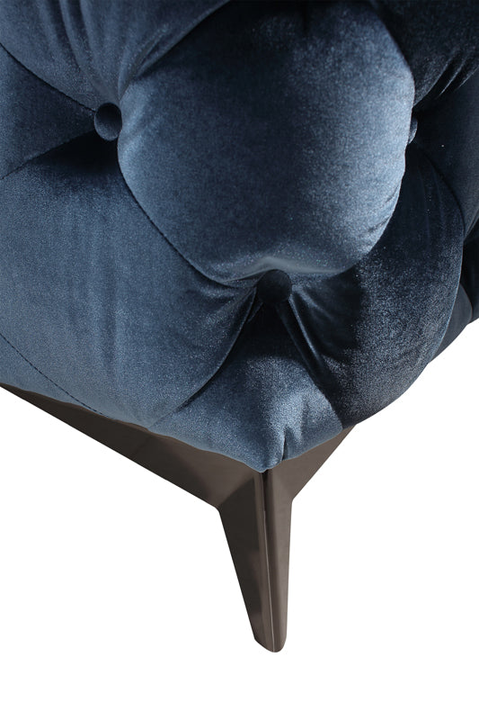 Divani Casa Delilah Modern Blue Fabric Loveseat