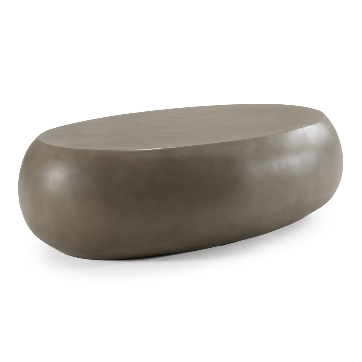 Denny - Modern Grey Concrete Large Oval Coffee Table - original 1