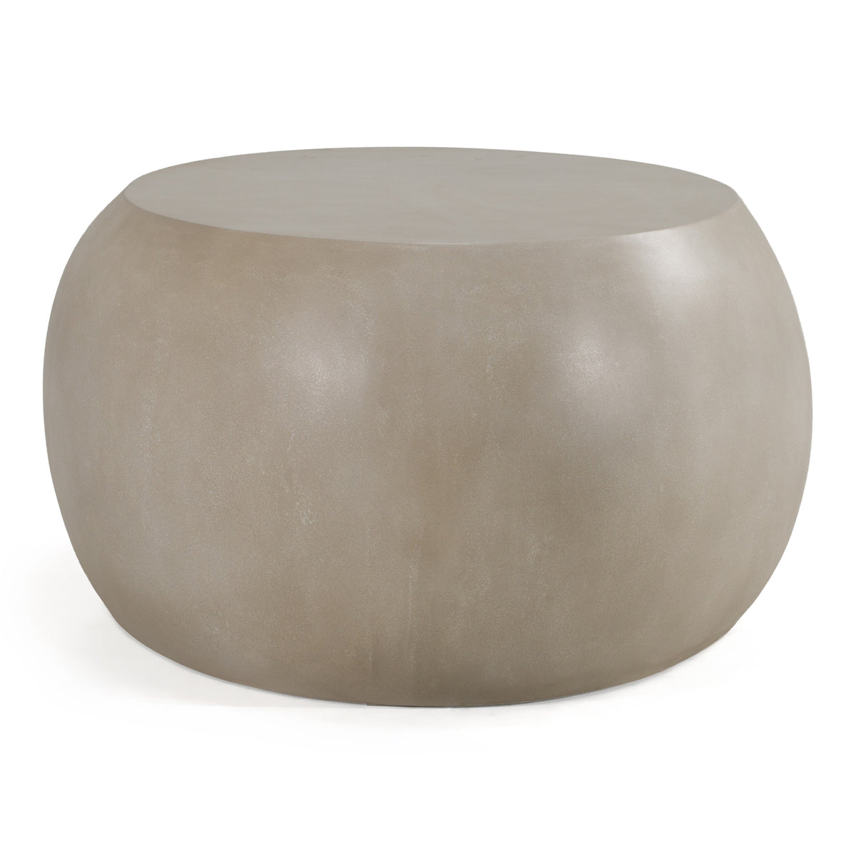 Denny - Modern Beige Concrete Oval Coffee Table - original 1