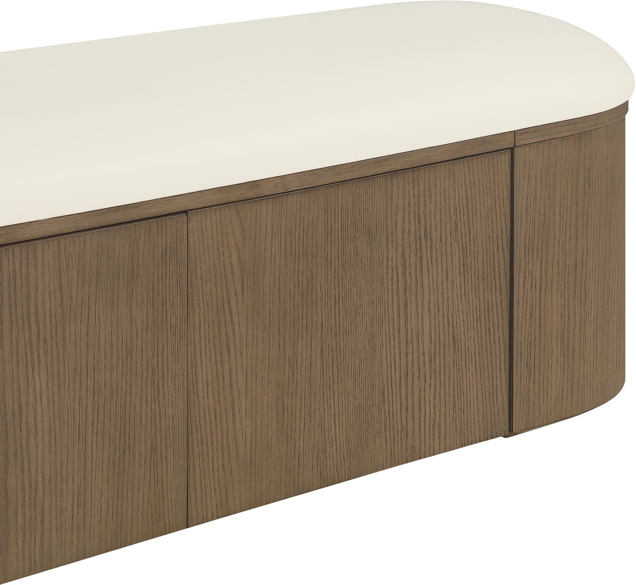 Velden - Upholstered Storage Bench With Stained Brown Base