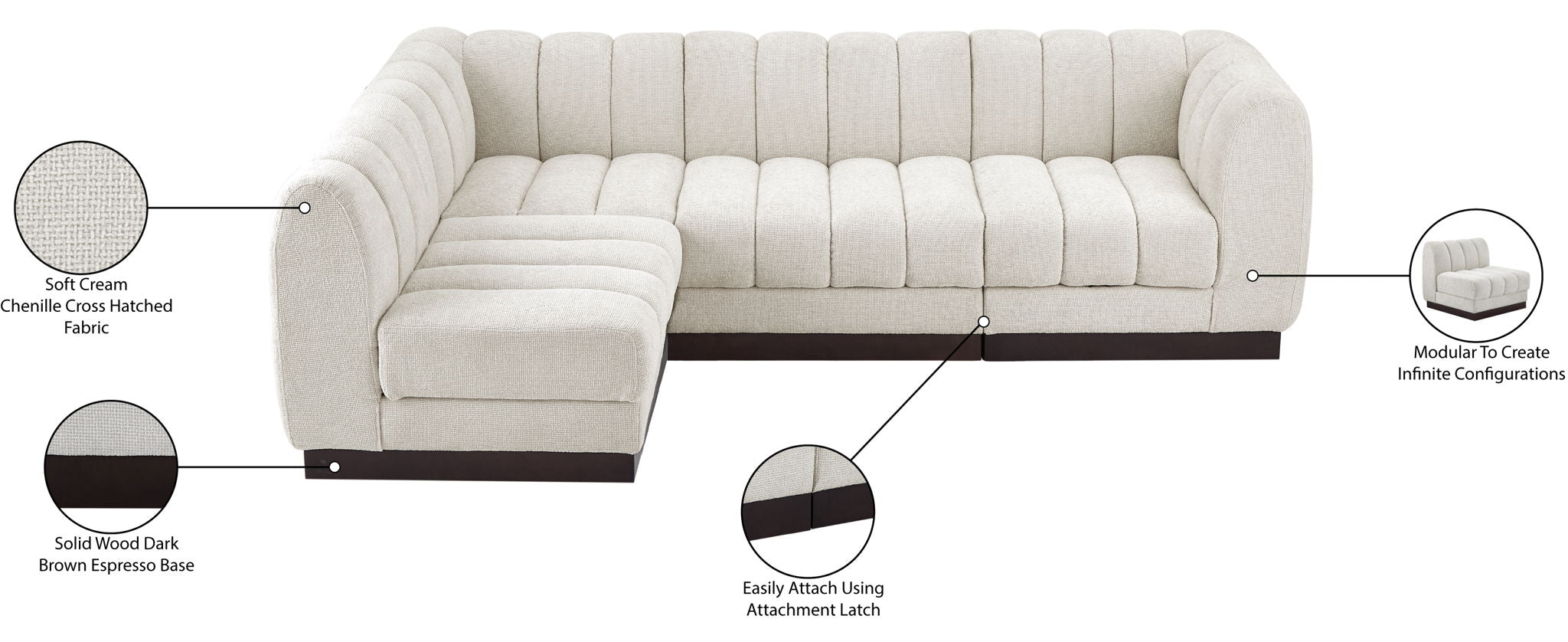 Quinn - 4 Piece Modular Sectional