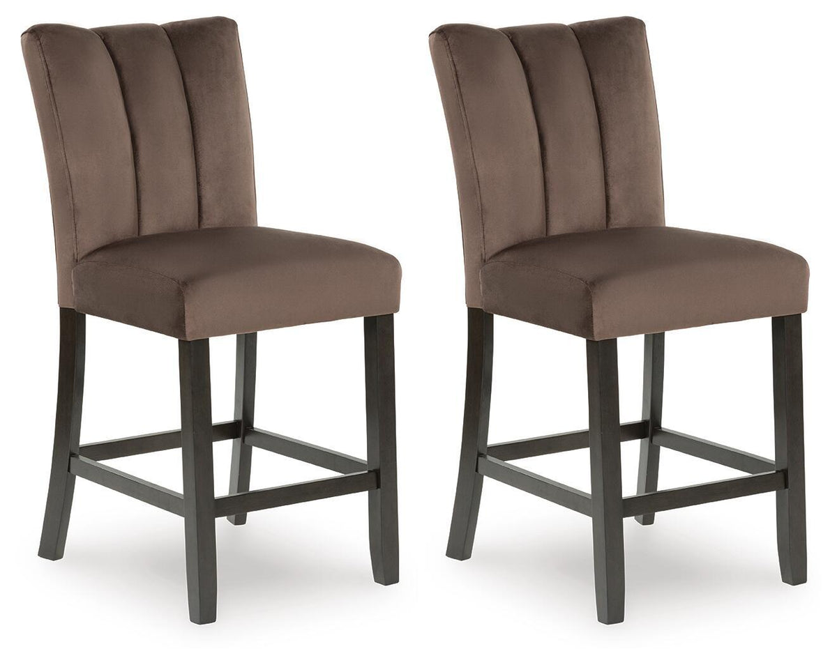 Jeshina - Upholstered Barstool (Set of 2) - Mocha