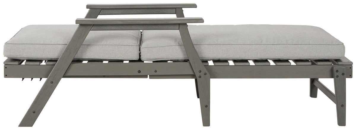 Visola - Chaise Lounge with Cushion - Gray