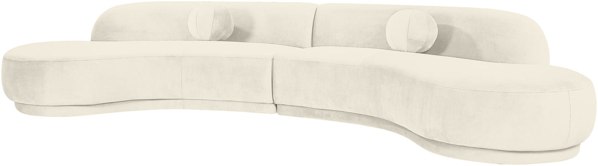 Avra - 146" Velvet Performance Fabric Upholstered Sectional