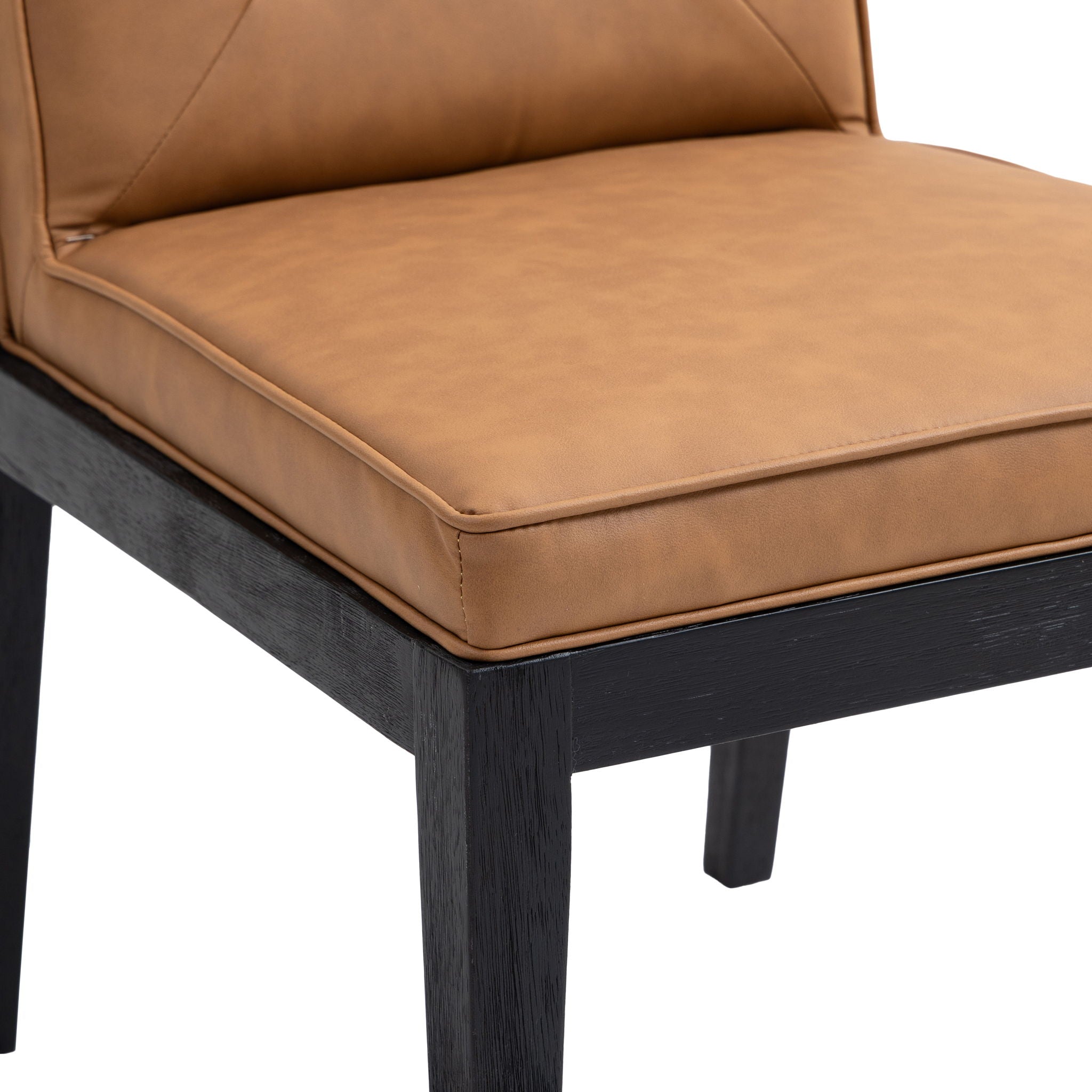 Gwendolyn - Faux Leather Dining Side Chair With Black Frame (Set of 2)