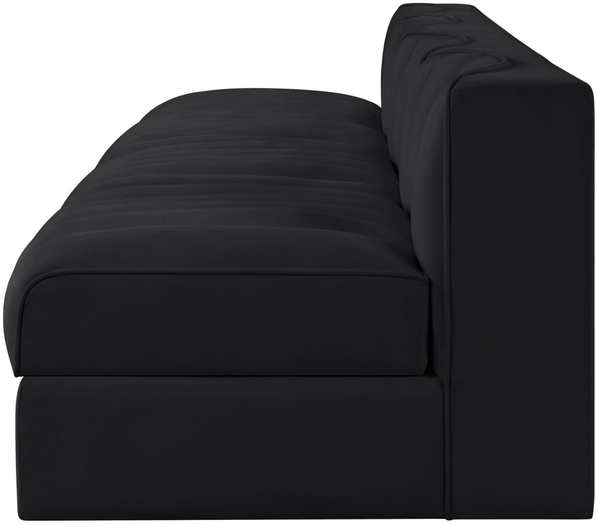 Rummi - Armless Velvet Performance Fabric Upholstered 4 Piece Modular Sofa