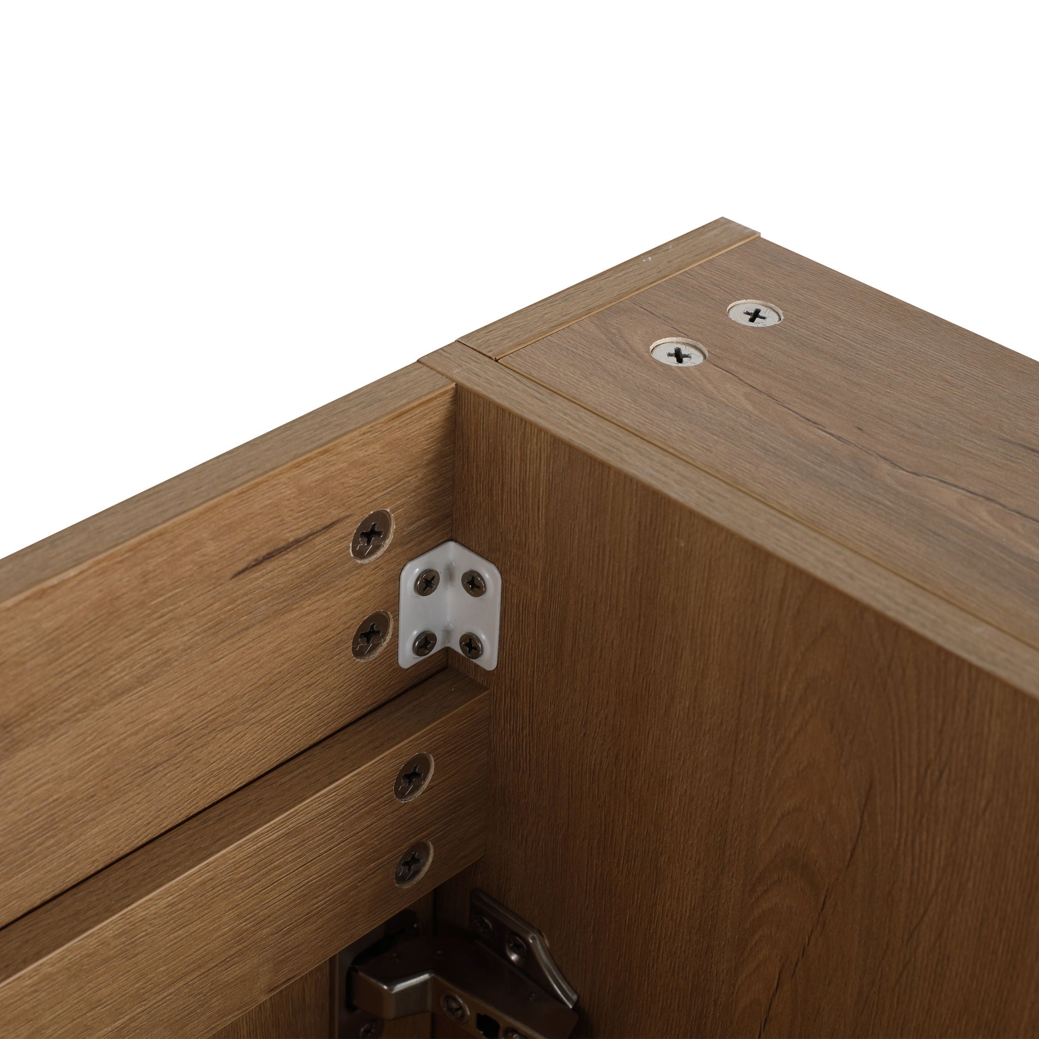 Wall Mounted Bathroom Vanity With Open Shelf, 29" Size (Vanity Only) - Imitative Oak