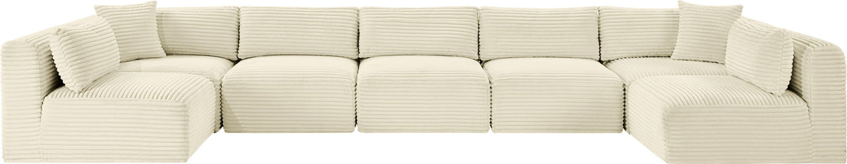 Shaggy - 7 Piece Modular U-Shaped Armless Sectional