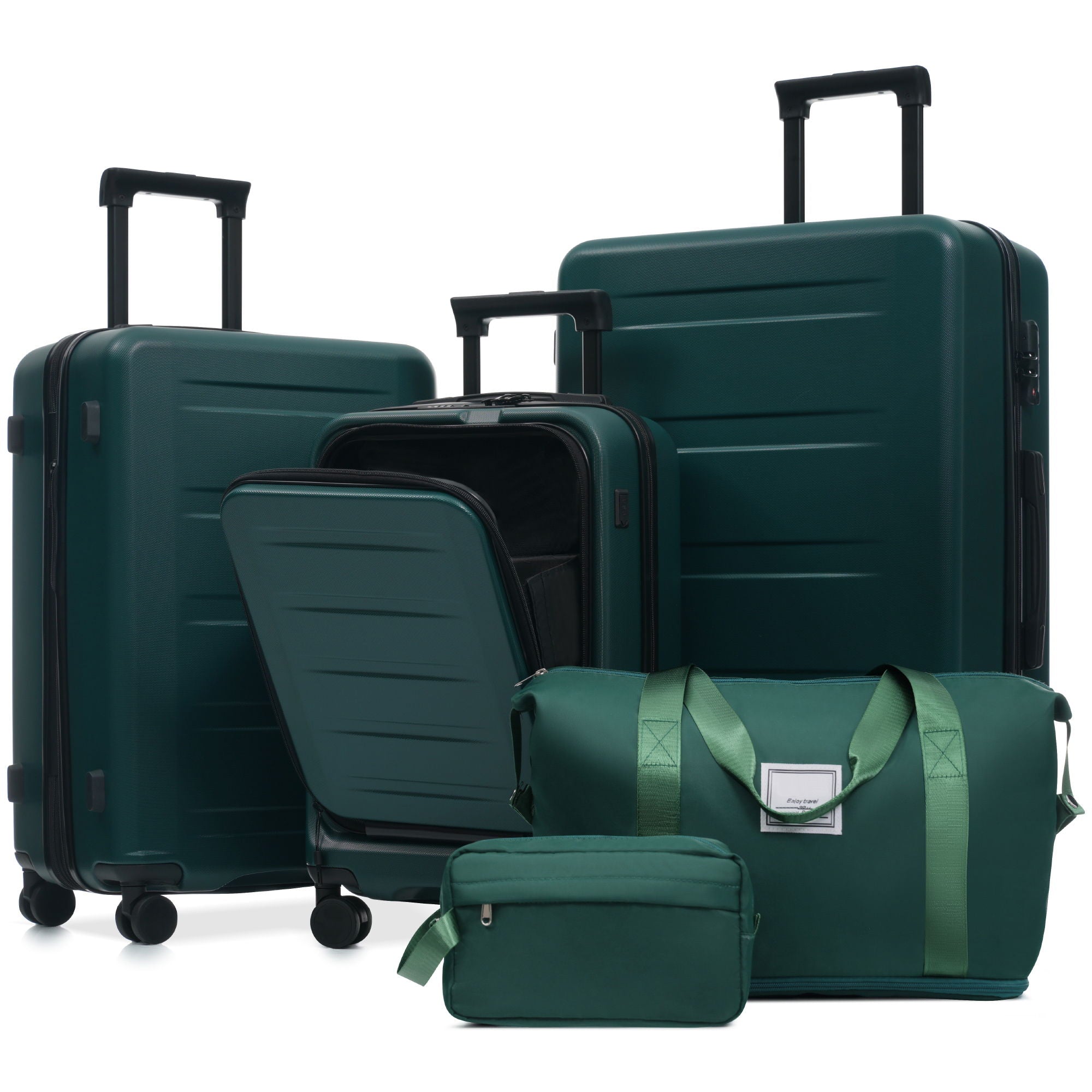 Hardside Luggage Set 5 Piece With Front Opening