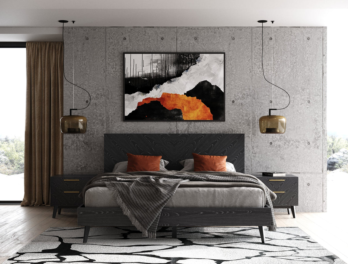 Diana - Queen Modern Grey Ash Bed
