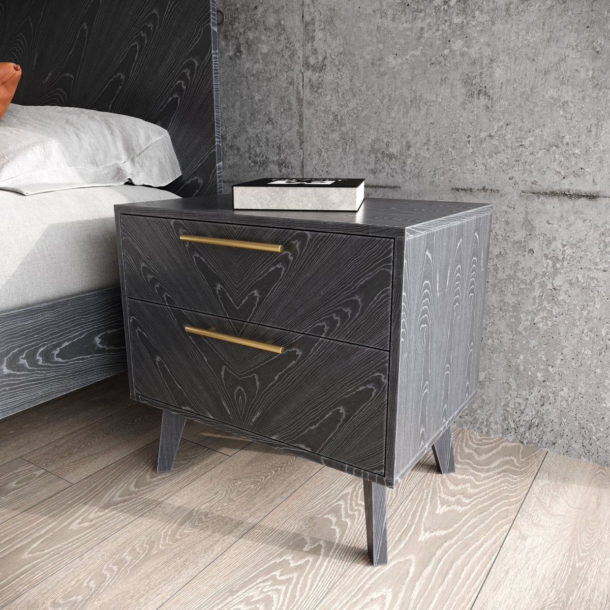 Diana - Queen Modern Grey Ash Bedroom Set