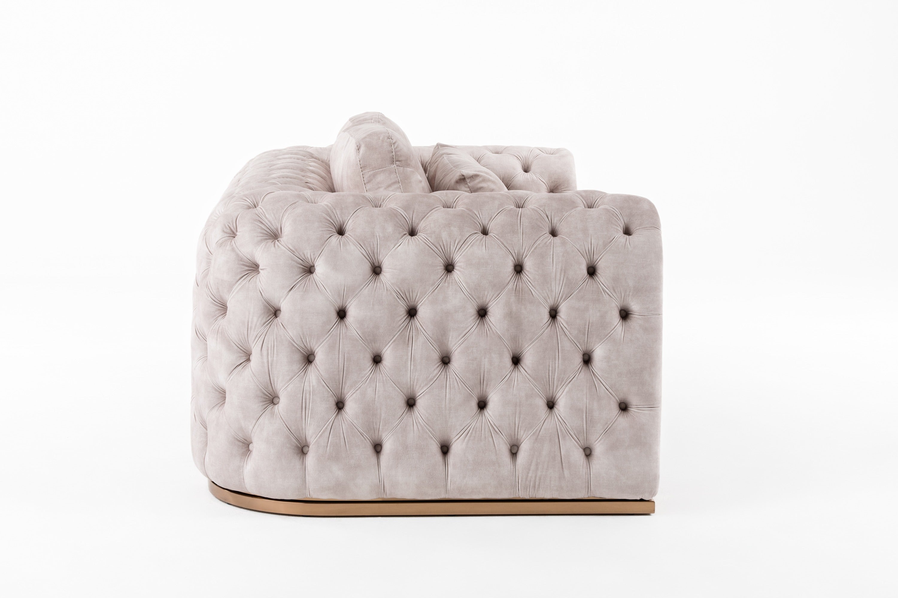 Divani Casa Dosie - Transitional Beige Velvet Loveseat
