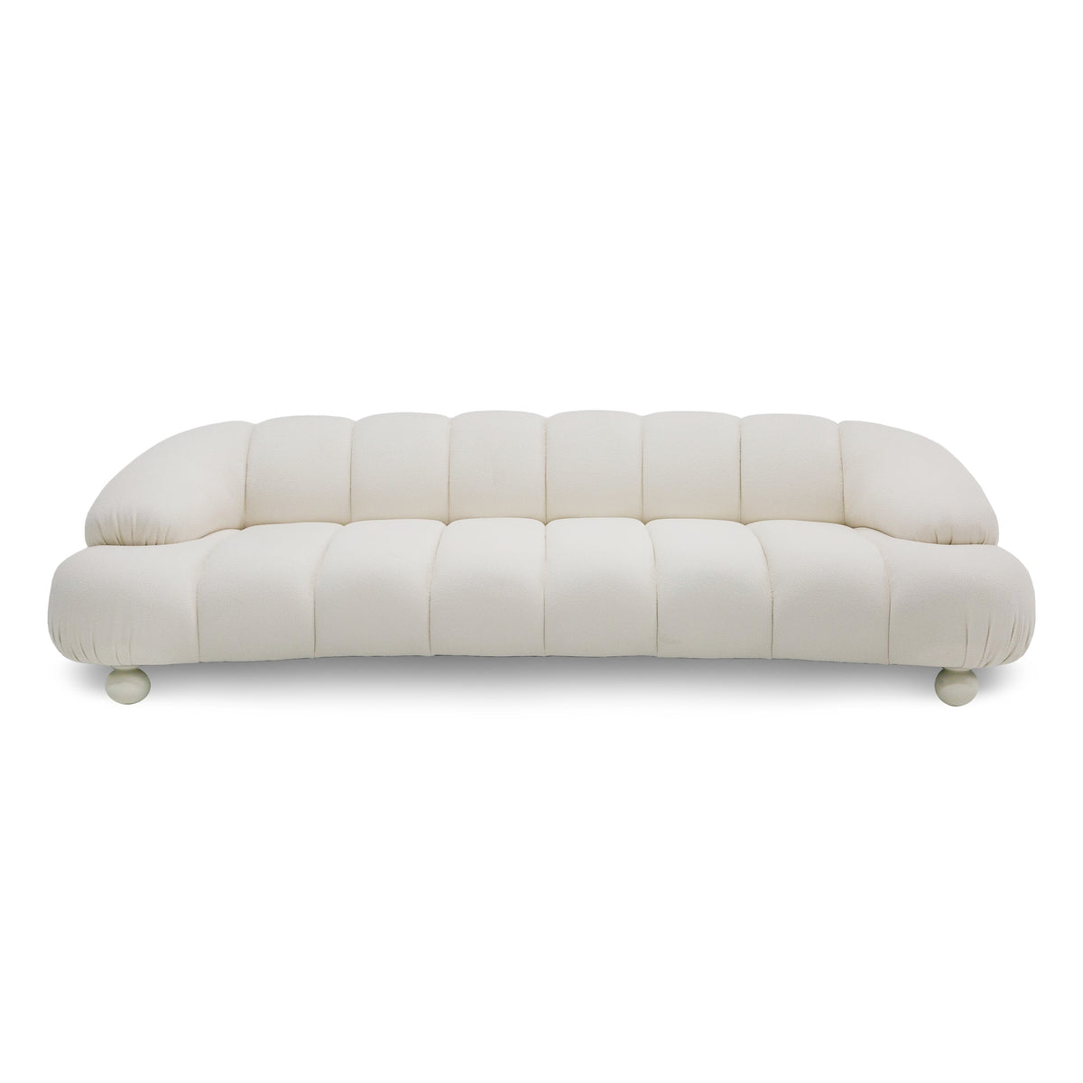 Duran - Contemporary White Fabric 4-Seater Sofa