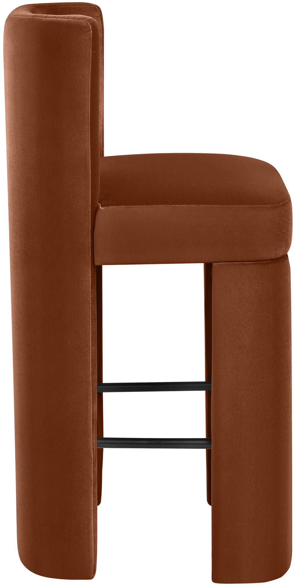 Zuno - Velvet Performance Fabric Upholstered Bar Stool (Set of 2)