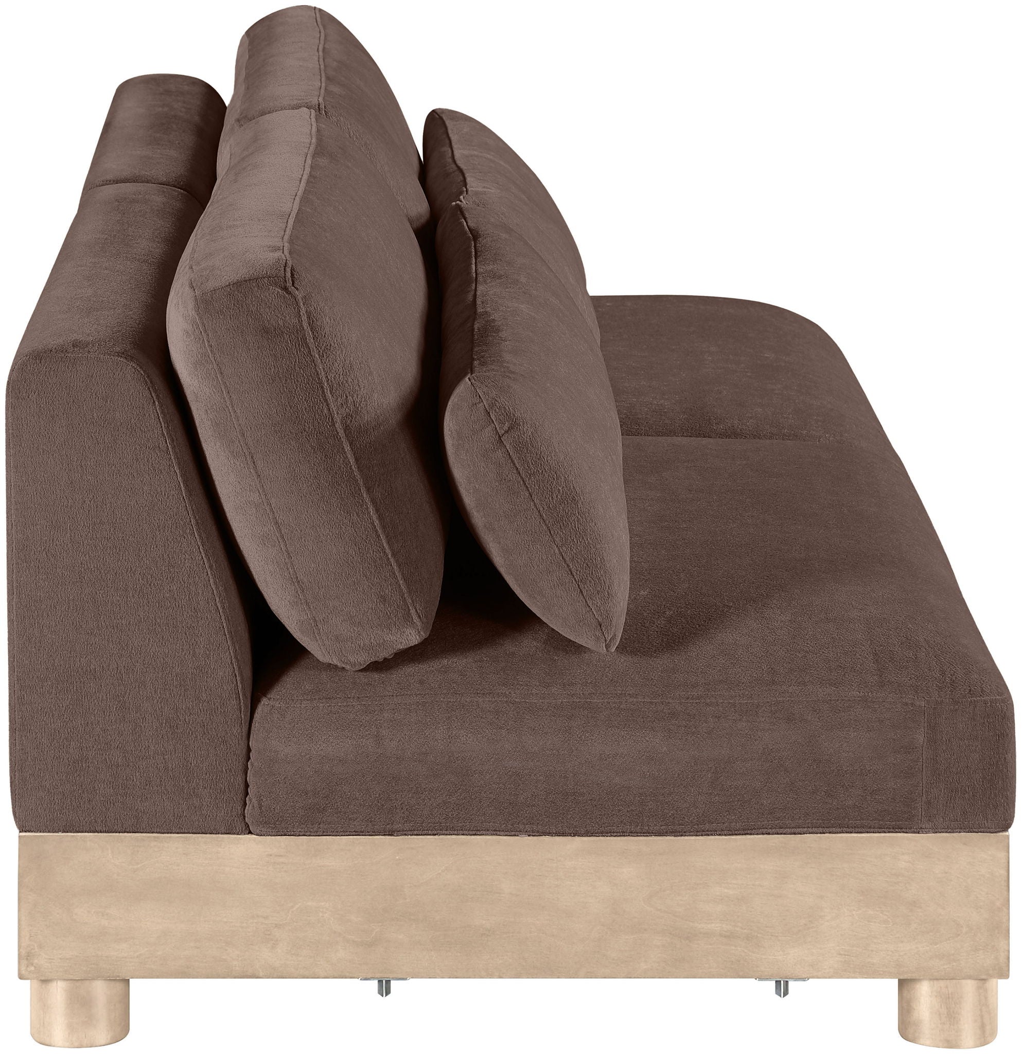 Turin - Chenille Fabric Upholstered Modular Sectional - Brown