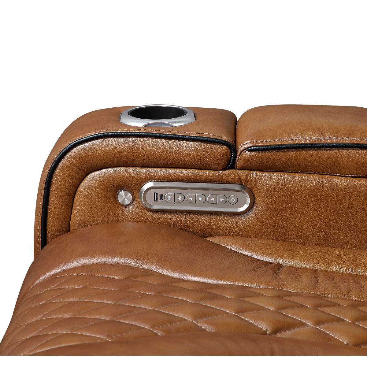 Apex - Power Reclining Chair With Power Headrest, Storage Arms With Cup Holders, Air Massage And Heat, LED Lighting And Charging Ports